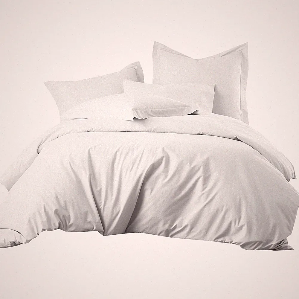 Cotton-Blend Queen Duvet Covers Wrinkle-Free Soft Cool and Breathable - 650 T...