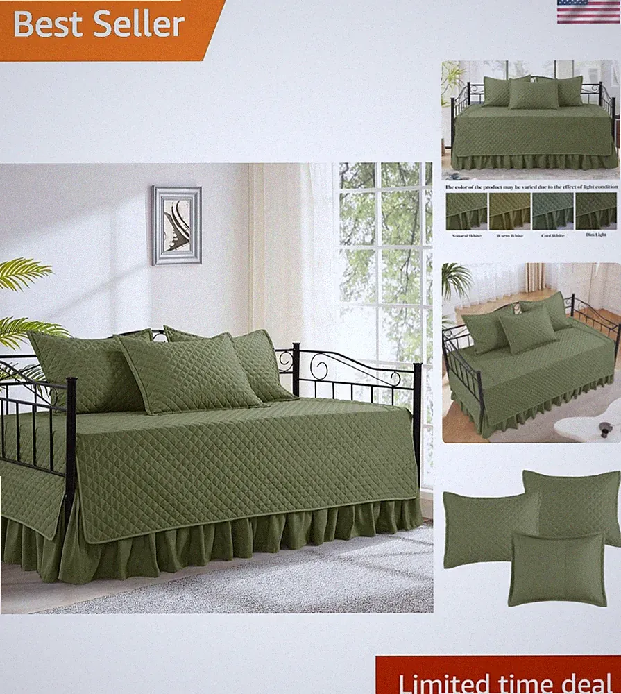 Daybed Cover Sets- Diamond Stitching Daybed Bedding Set, All Season Cozy Bedd...