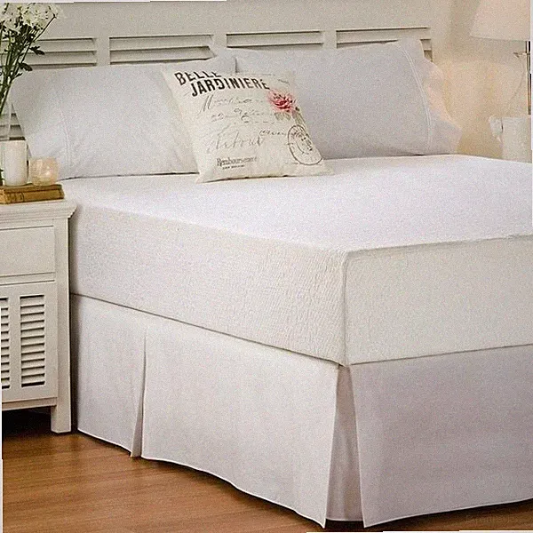 Home Basic Easy Fit Microfiber Pleated 14" Drop Queen Bedskirt T410953