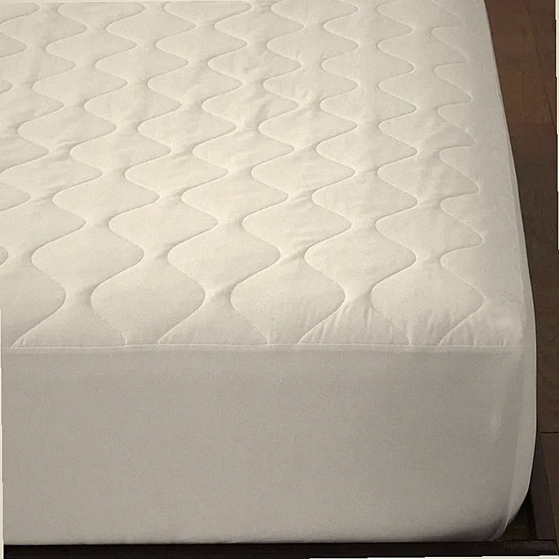 The Company Store Cotton Mattress Pad Oggi quilted design 270 GSM White